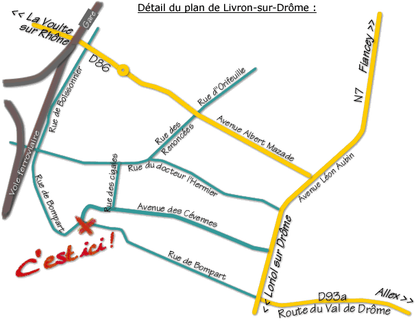 Cliquez pour voir plus de détails Carte de Livron